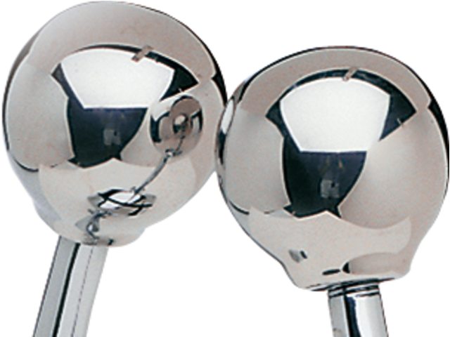 Ultraflex, X55 Kugle til kontrolboks B103 og B104, Forkromet Støbt Aluminium - 1 stk.