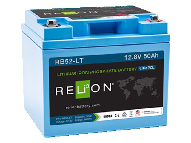 NauticPro.dk | RELiON, Lithiumbatteri LiFePO4 12,8V 52Ah Lav Temperatur, 589081