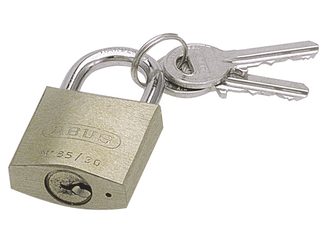 Abus, Hængelås med Messingkrop og Hærdet Stålbøjle, 123456 – Størrelse: 50mm, 6 Stk