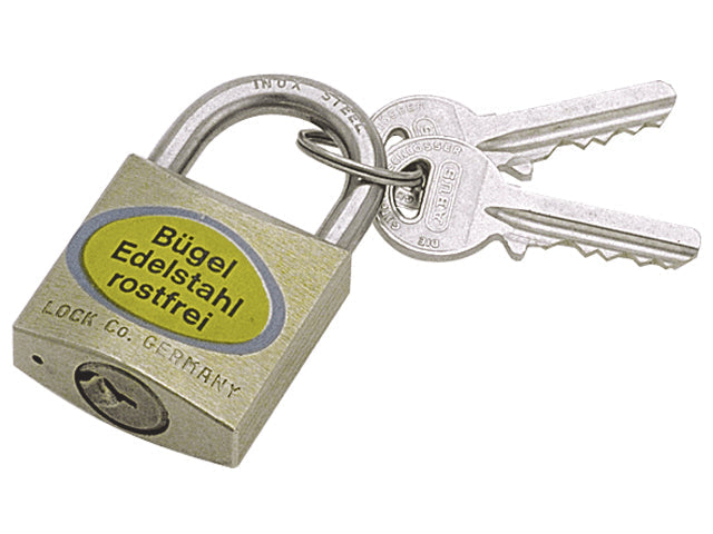 Abus, Hængelås 85IB, Messingkrop og Rustfri Stål, 2 Nøgler – Størrelse: 30mm
