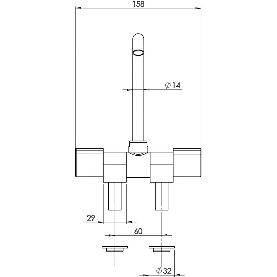 Trem, Luksus Mixer med Foldetud, Krom Hane, Drejetud, 3/8" M-tilslutning