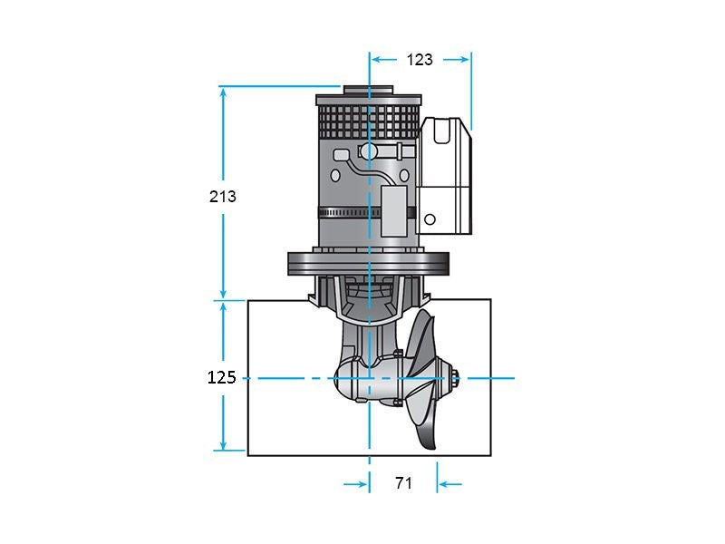 Lewmar, Tunnel Thruster 591251 125TT 2.0 kW 12V