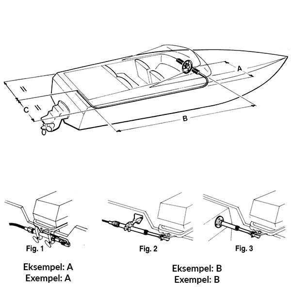 Ultraflex, M58 Styrekabel, 1stk – Størrelse: 3,97 M