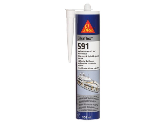 NauticPro.dk | Sika, Sikaflex 591, sort 300 ml, hybridfugemasse, IMO-certificeret, marinestærk, elastiske samlinger