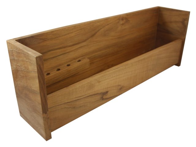 NauticPro.dk | Eude, Navigationsopbevaringsstativ XL, Teak, 43 x 9,7 x 15,2 cm, 1 stk