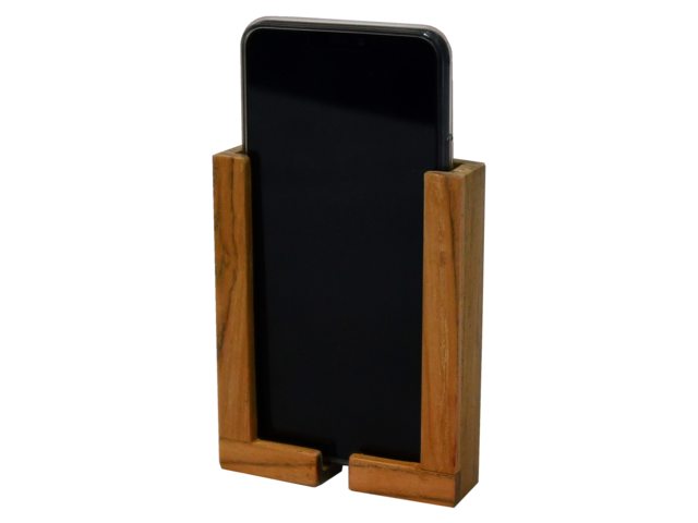 NauticPro.dk | Eude, Justerbar smartphone holder i teak træ, 11,5 x 3,8 cm