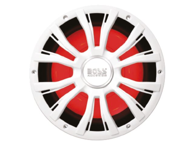 NauticPro.dk | Boss Audio, MRGB10W Marin Subwoofer 800W, Ø 254mm montering, Ø 238,5mm udskæringsdiameter, RGB belysning