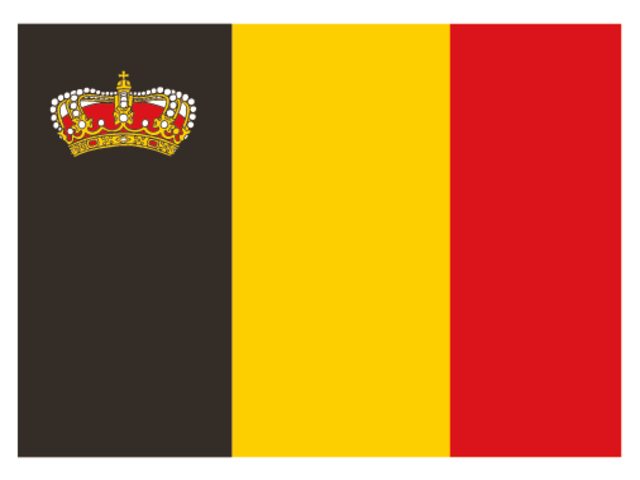 Talamex, Belgisk flag med krone, 20 x 30 cm – Størrelse: 30X45