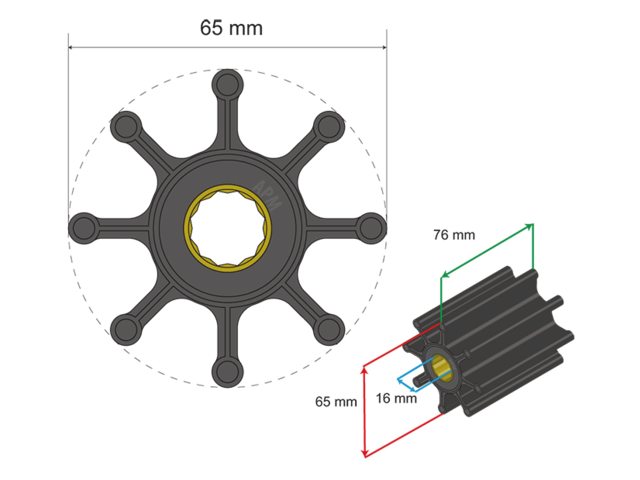 NauticPro.dk | Albinus, Premium Impeller Nr. 06-02-024, 1 Stk.