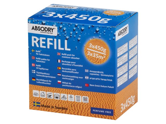 NauticPro.dk | Absodry, Refill 3 x 450 g Parfumefri Affugter