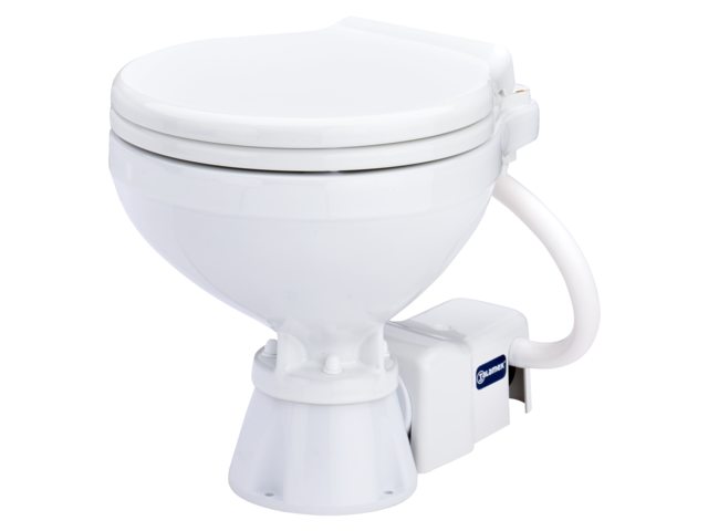 NauticPro.dk | Talamex, Elektrisk Toilet Standard 12V med Soft Close og 360° Afløbsrør