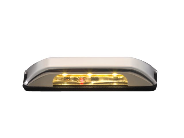 NauticPro.dk | Talamex, Mizar II Indbygningslampe, 3 LED, 12V, Blå, Rustfrit Stål, Vandtæt IP67, 9-28VDC, 71x15x10mm