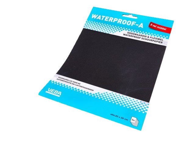 NauticPro.dk | VEBA, Sandpapir Vandtæt Medium, 23 x 28 cm (5 Pakke)