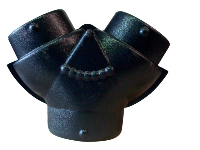 Y-splitter luchtkanaal 1x125mm 2x100mm
