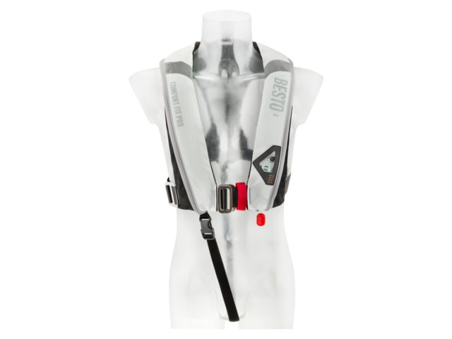 NauticPro.dk | Besto, Comfortfit PRO 300N Redningsvest, Auto/Harness, Hvid/Sort, 1stk