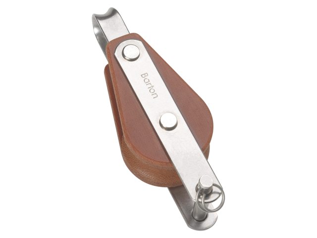 Blok tufnol met beugel en hondsvot 1-schijfs 30mm voor lijn 10mm