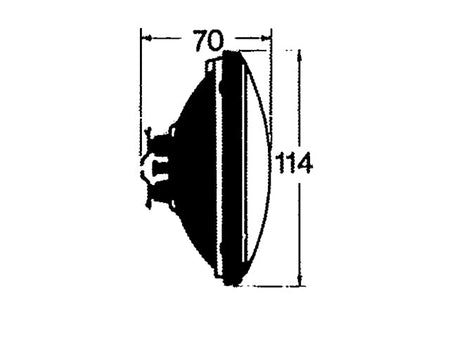 NauticPro.dk | Aqua Signal, Reservepære til Bremen Lygter, 12V/50W, PAR36, Ø 114mm, glat linse, 1 stk