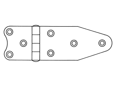 NauticPro.dk | Talamex, Højpoleret rustfrit stål-hængsel AISI 304, 75 x 40 x 2 mm