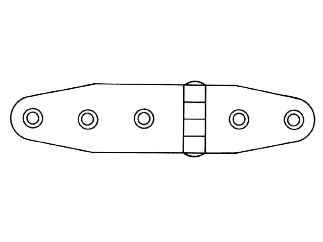 NauticPro.dk | Talamex, Rustfrit stål hængsel AISI 304, Højpoleret, 2 mm, 101 X 27,5 MM