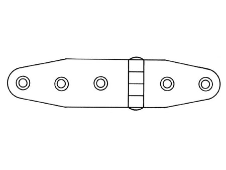 NauticPro.dk | Talamex, Rustfrit stål hængsel AISI 304, Højpoleret, 2 mm, 101 X 27,5 MM