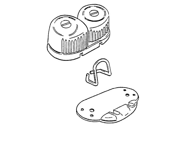 NauticPro.dk | Ronstan, Rf5404 Rebguide, Sort, Forstærket Polymerbund med Rustfrit Stål