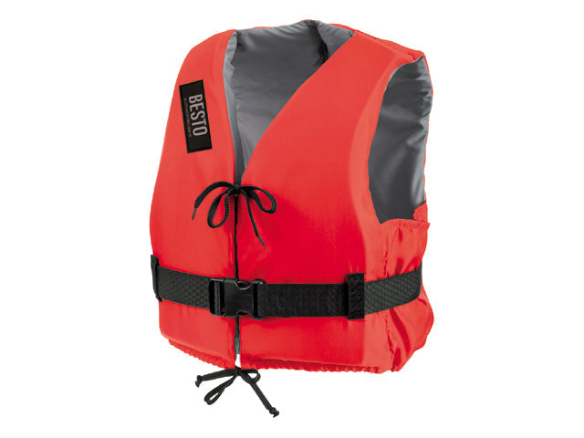 NauticPro.dk | Besto, Svømmevest Dinghy, 50N, XS, For 30-40kg, Rød, Justerbar Nexus-lukning, PE-skum, Snørelukning, Overholder ISO 12402-5