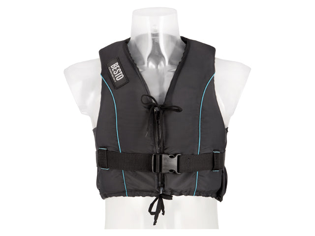 NauticPro.dk | Besto, Dinghy Zipper, helt sort/aqua striber, 50N