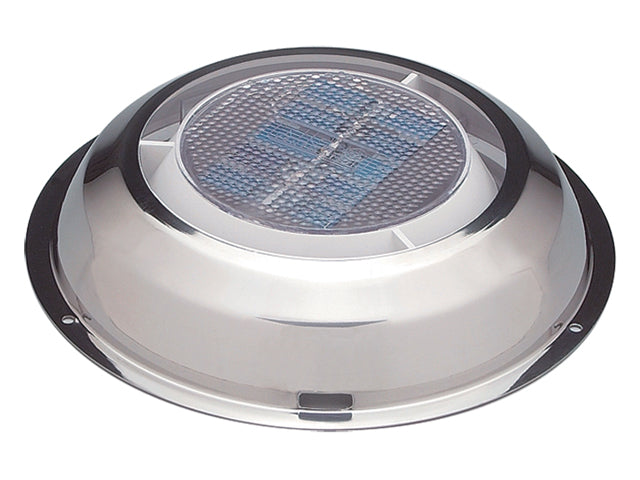 NauticPro.dk | Marinco, Miniventilator på Solenergi 1000 - Rustfrit Stål, 18 cm, 19,8 m³/t