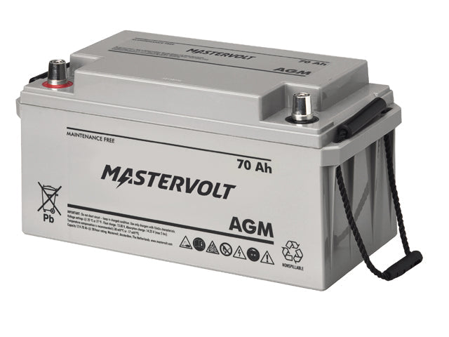 NauticPro.dk | Mastervolt, AGM 12/70 Ah Batteri, 12V - 70Ah