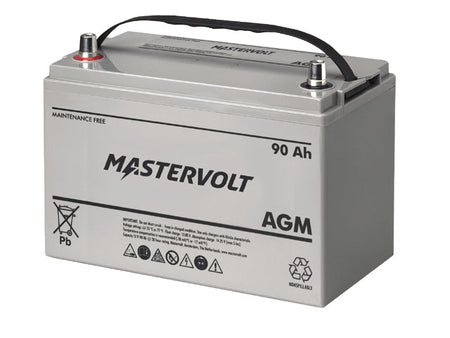 NauticPro.dk | Mastervolt, AGM 12/90 Ah Batteri - Vedligeholdelsesfri, 2 års garanti