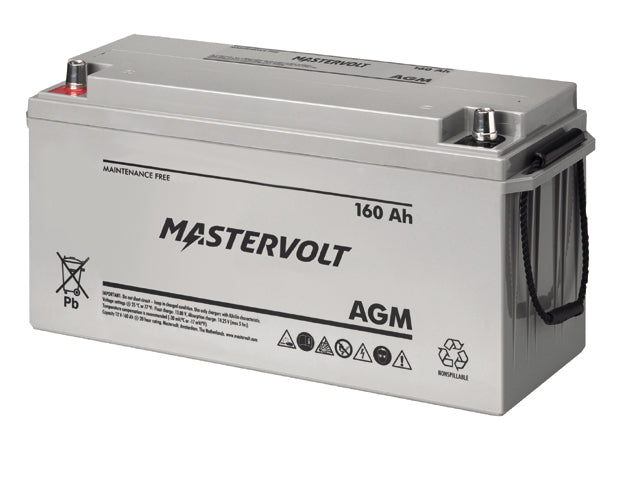 NauticPro.dk | Mastervolt, AGM 12/160 Ah, Vedligeholdelsesfrit Batteri med Fremragende Startevne