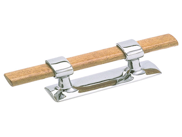 Foresti & Suardi, Pullert Forkromet Messing med Træhåndtag, M8 Bolte, 589081 – Størrelse: 220mm