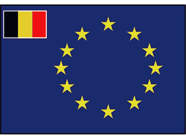 NauticPro.dk | Talamex, Europæisk flag med Belgisk flag, 70x100 cm (1 stk), 100% polyester