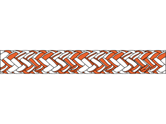 Talamex, Magic-skøde Orange, Flettet 16 gange, Polyester/Polypropylen, Minimal stræk under 8% – Størrelse: 9mm