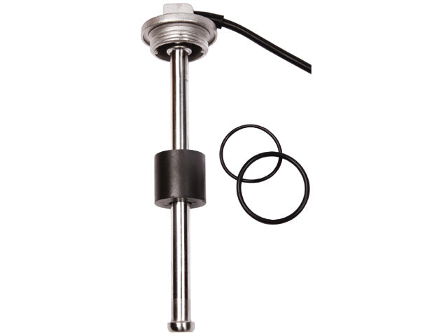 Wema, Sensor Brændstof/Vand, Rustfri AISI 316, 12/24V, 1 1/4" BSP, 0-190 Ohm, 0,5 m Kabel, Ø 55 mm Flange, ISO8846 – Størrelse: 35cm