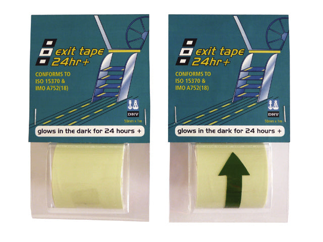 NauticPro.dk | PSP, Fotoluminiscerende EXIT-TAPE, 50 x 1 mm, ISO 15370 godkendt, 1 stk