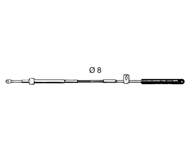 NauticPro.dk | Ultraflex, MACH5 Kabel, 95 mm til Mercury/Mariner, Høj arbejdsbelastning