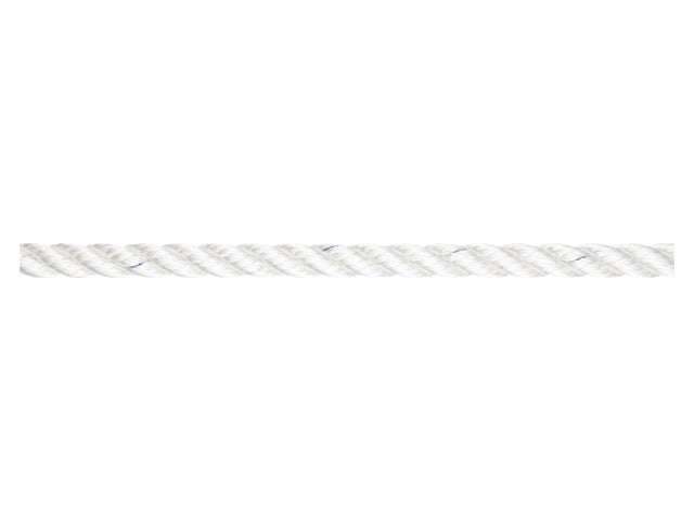 NauticPro.dk | Talamex, Tiptolest Riggingliner, 3-strenget Polyester, Hvid, 15% Stræk, Synker Let