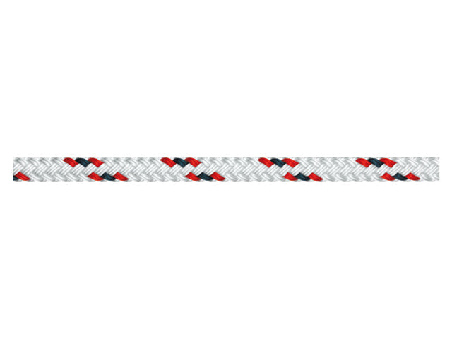 Talamex by Liros, Tiptolest Allround, Hvid/Rød, 16-strenget polyester, 40 fod, 8% stræk – Størrelse: 10mm, 200 Meter