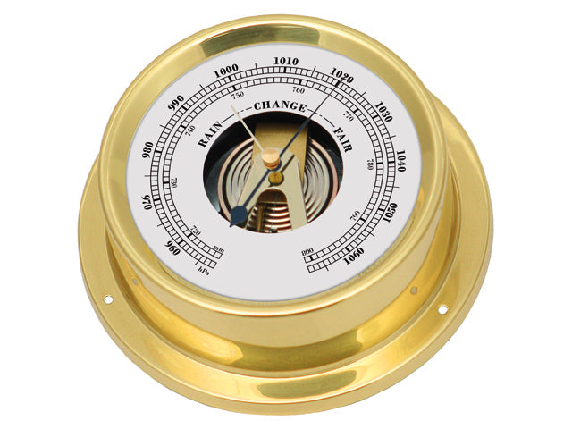 NauticPro.dk | Talamex, Barometer, Ø 100mm, Messingramme, 125mm