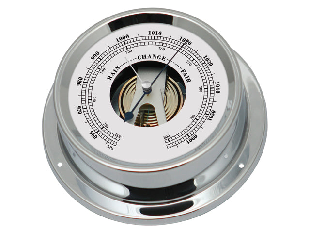 NauticPro.dk | Talamex, Forkromet Barometer, Vægplade Ø 125 mm, Glas Ø 100 mm