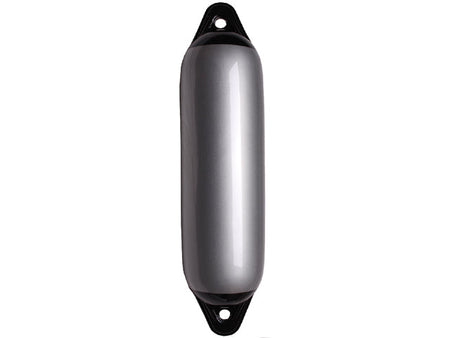 NauticPro.dk | Talamex, Heavy Duty Fender Sølv, 13x54 cm, 1 stk, Sort Hoved, Let Oppustelig, Kugleventil