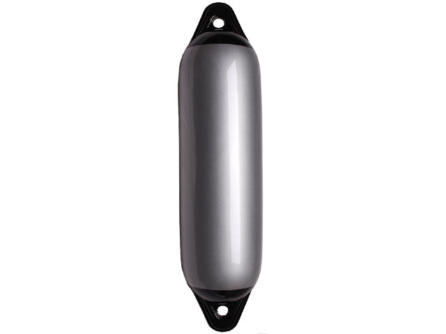 NauticPro.dk | Talamex, Heavy Duty Fender Sølv, 13x54 cm, 1 stk, Sort Hoved, Let Oppustelig, Kugleventil