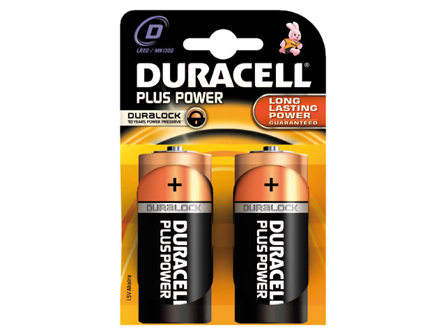 NauticPro.dk | Duracell, Plus MN1300, D, Alkaliske Batterier, 2-Pak