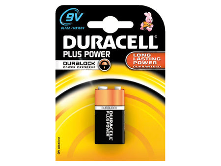 NauticPro.dk | Duracell, PLUS MN1604, 9V, Alkaliske batterier, 1-pak, Metalkappe, Lækagesikker