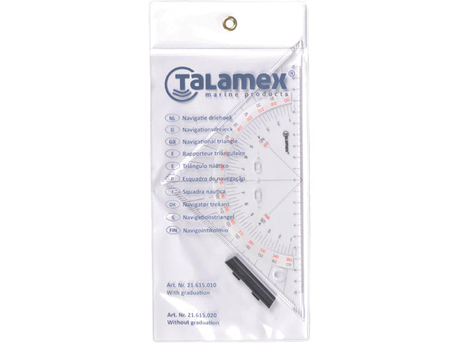 NauticPro.dk | Talamex, Nautisk plotter, 2,4 mm, 360° til -1°, 250 mm x 180 mm x 180 mm (1 stk)