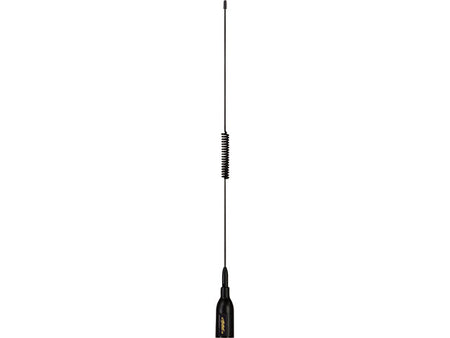 NauticPro.dk | Glomex, Supergain VHF Antenne 530mm, 1 stk, 3 dB gain, sort coatet stål, inkl. 6m RG58C/U koaksialkabel, justerbart dæksmonteringsbeslag, frekvens 156/162 MHz, impedans 5