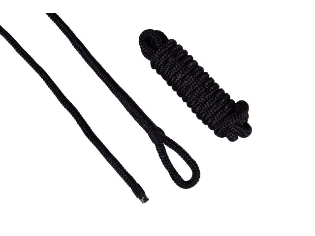 Talamex, Flettet Fenderline poly/pp med Øsken, 2,5m sort (2 stk) – Størrelse: 8mm, 1 Par