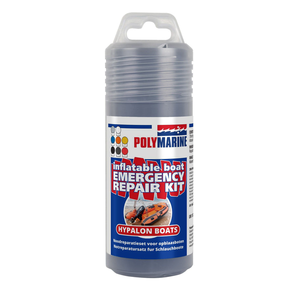 Polymarine, reparationssæt til oppustelig båd, hypalon, grå (319910G)