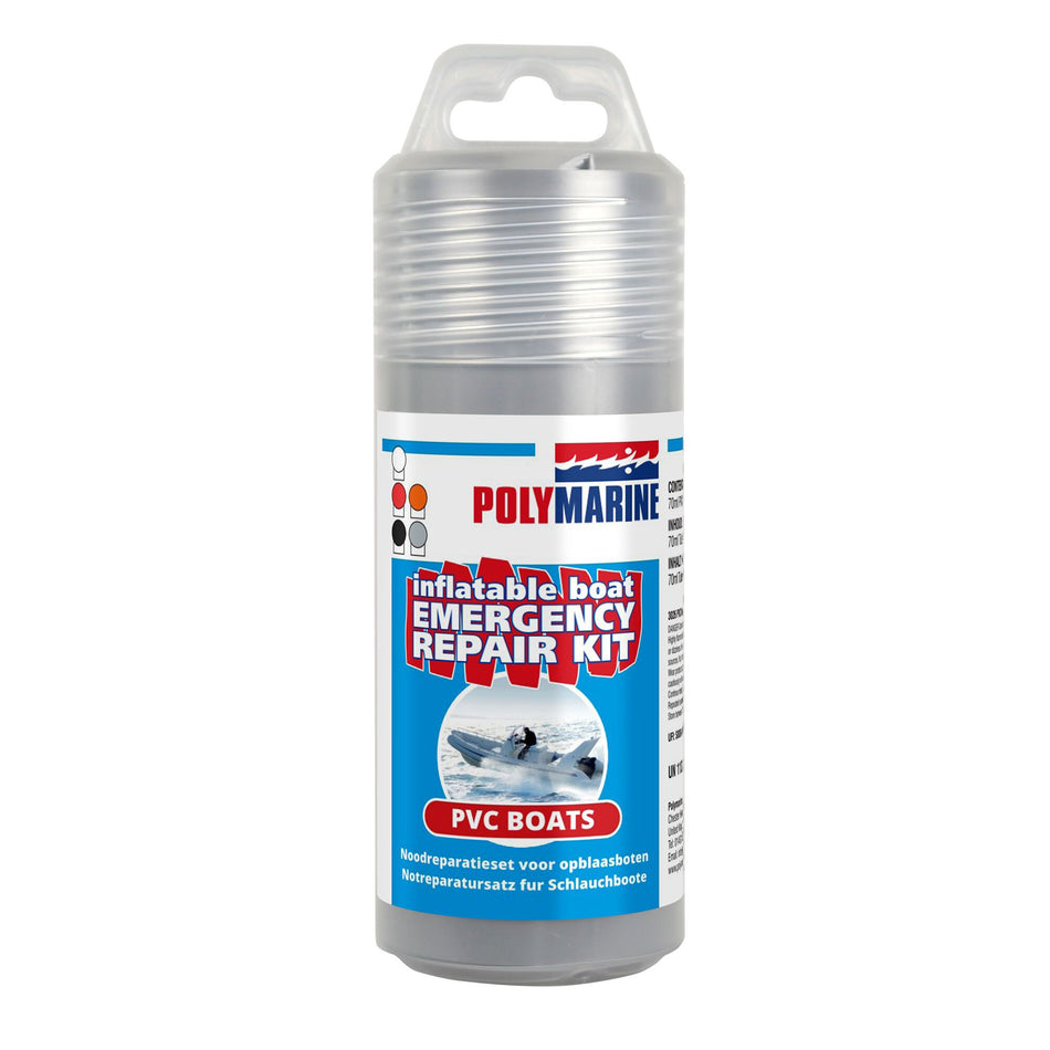 Polymarine, reparationssæt til oppustelig båd, PVC grå